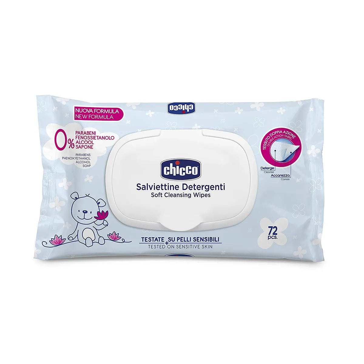 Chicco Wipes 72 Pcs With Flip Cover (Chi-00009163000000)