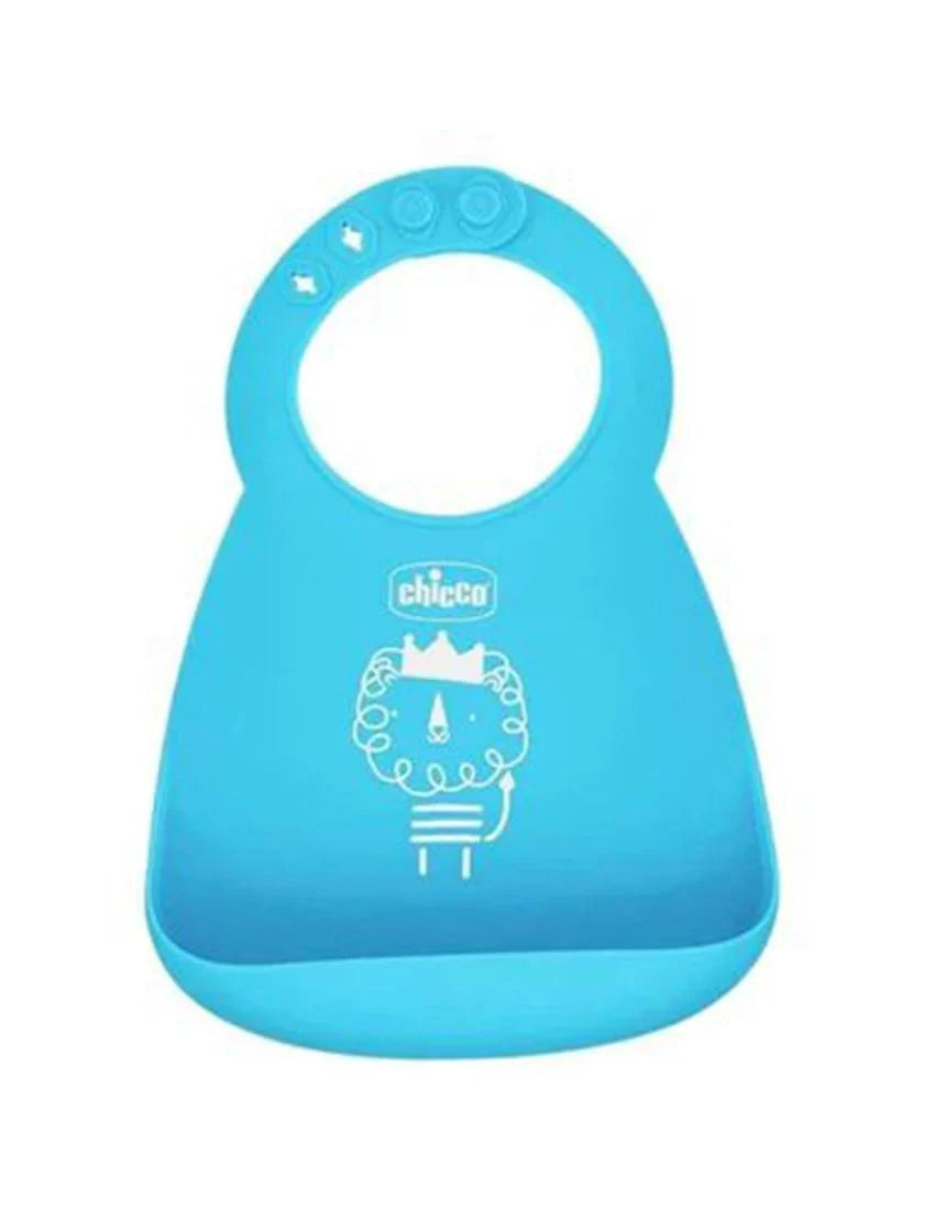 Chicco Silicone Bib With Crumble Catcher Blue (Chi-00010219200000)