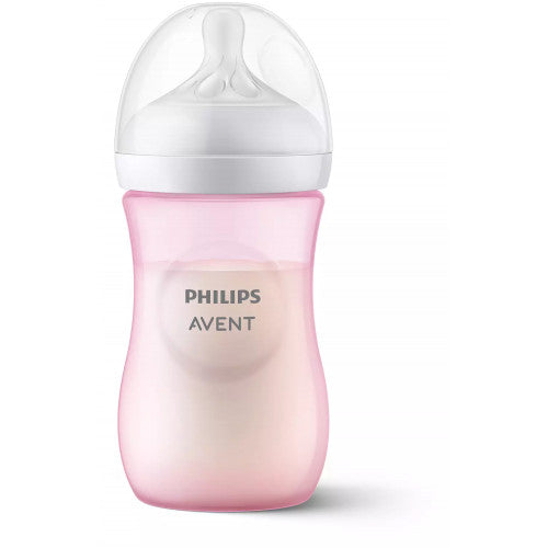 Philips Avent Natural Response 260ml Baby bottle in pastel pink