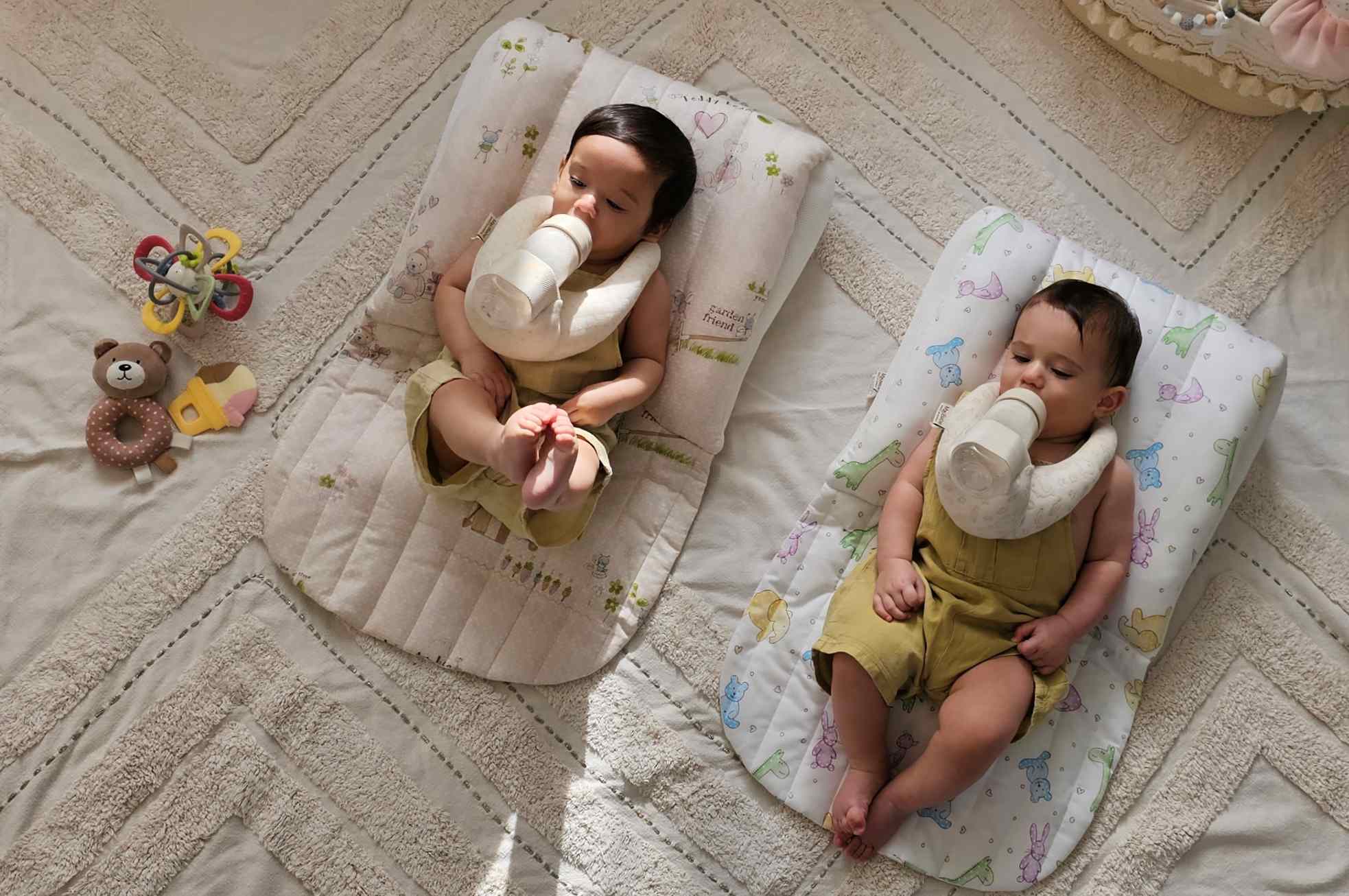 MyBebe - Baby Lounger & Baby Self-Feeding Cushion Bundle Offer