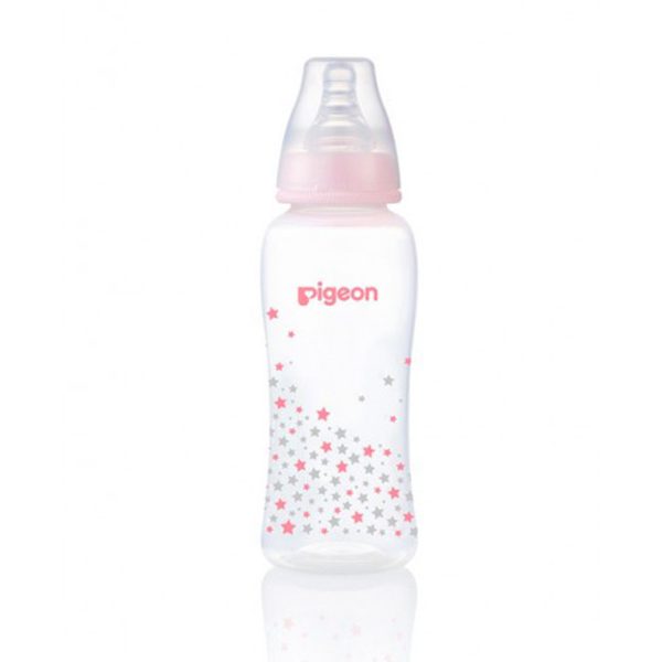 Pigeon Pp Stream Line Printed Bottle 250Ml Pink