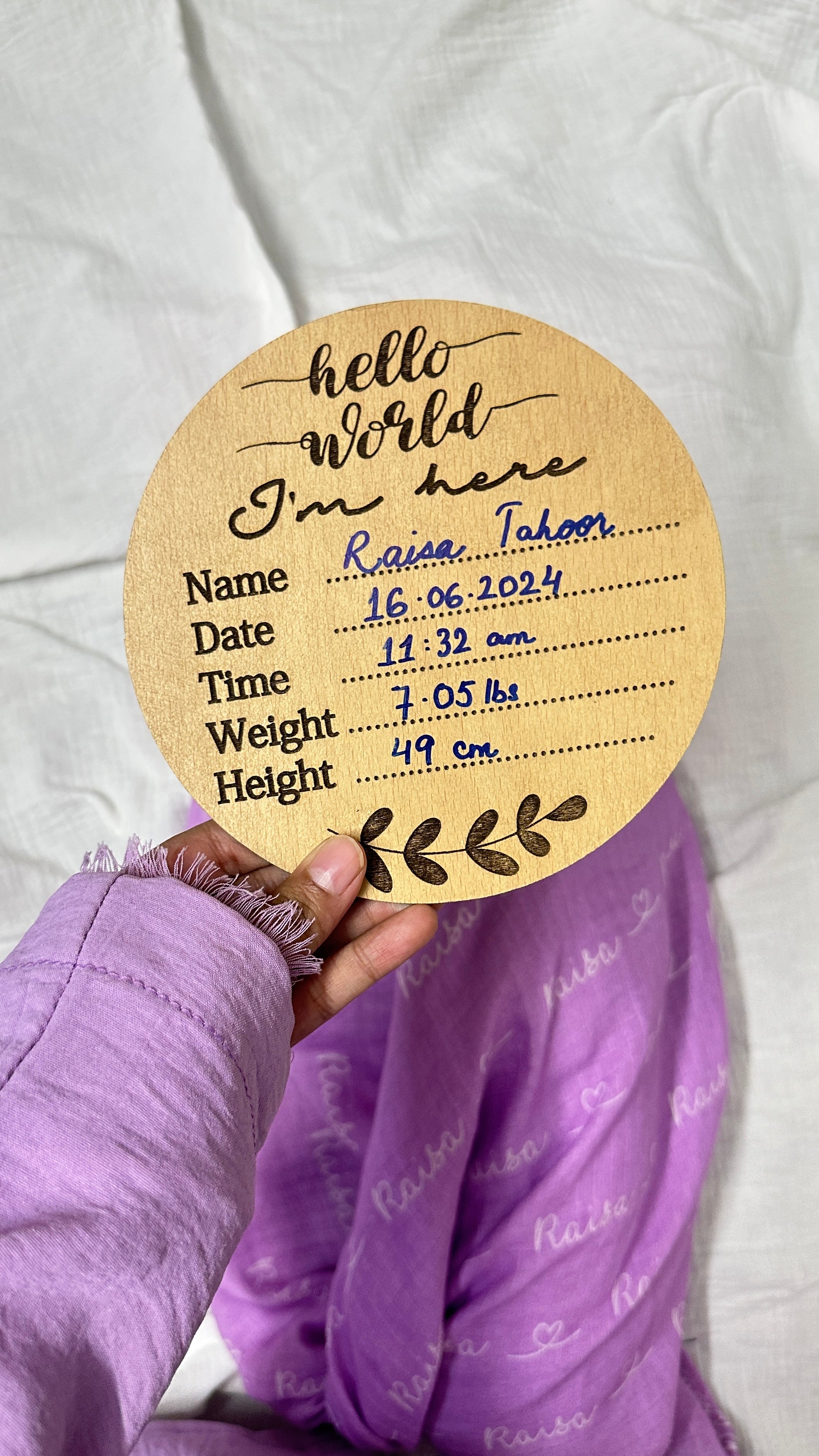 HELLO WORLD WOODEN PLAQUE