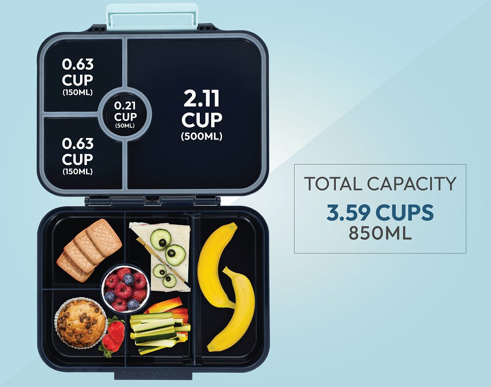 Premium Tritan LeakProof Bento Lunch Box - 4 or 5 Compartments - Deep Blue - Space & Astronaut