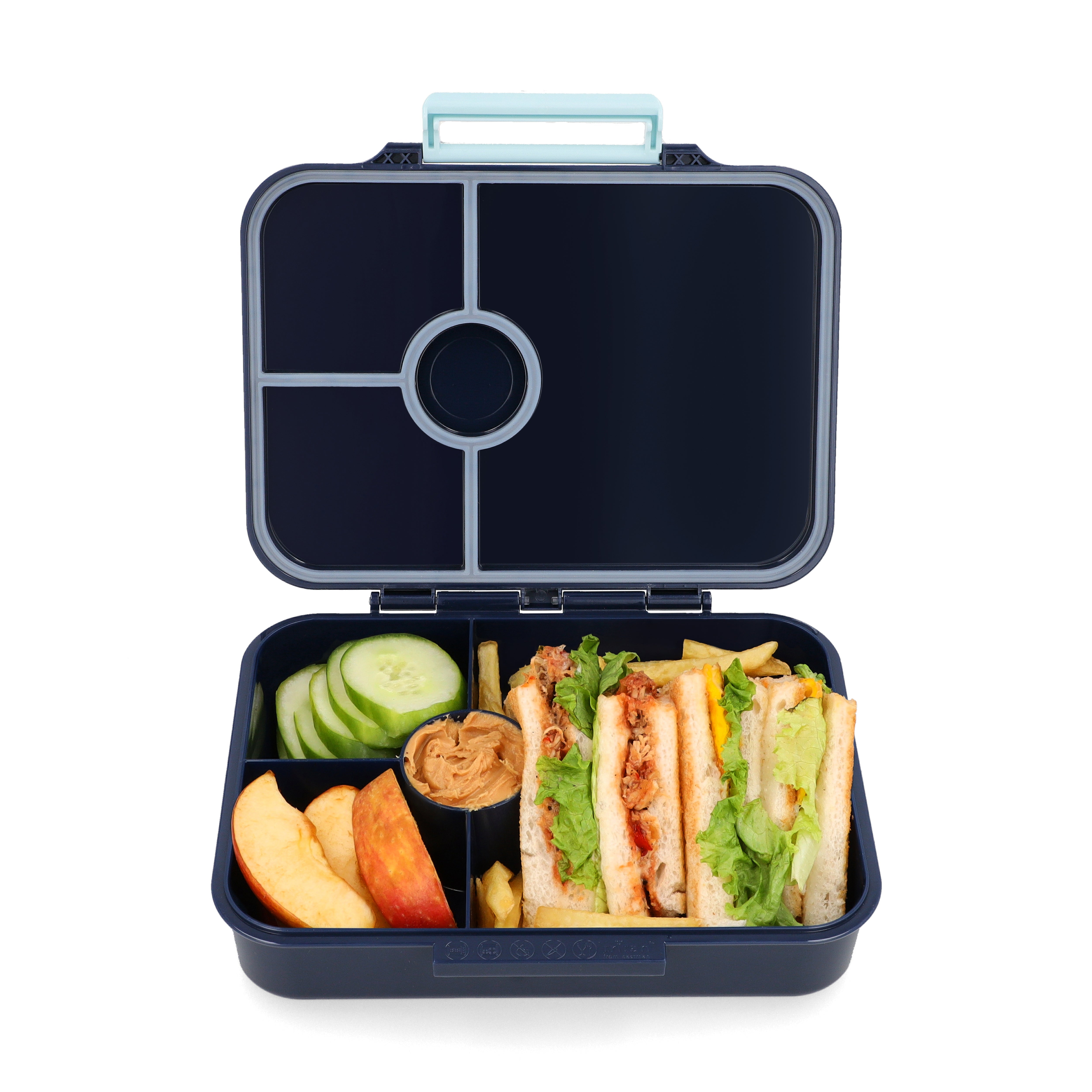 Premium Tritan LeakProof Bento Lunch Box - 4 or 5 Compartments - Deep Blue - Space & Astronaut