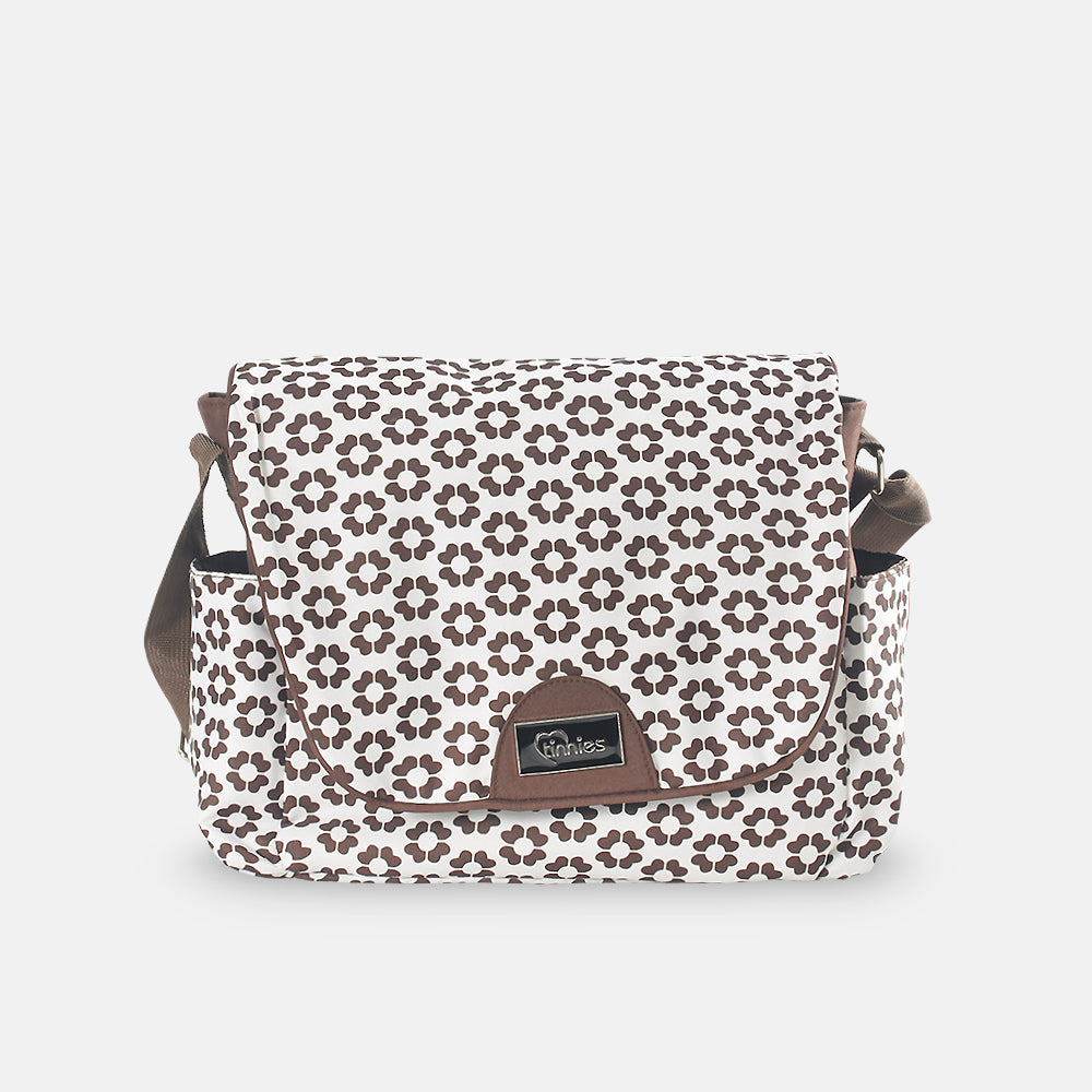 Tinnies Baby Diaper Bag Brown Floral