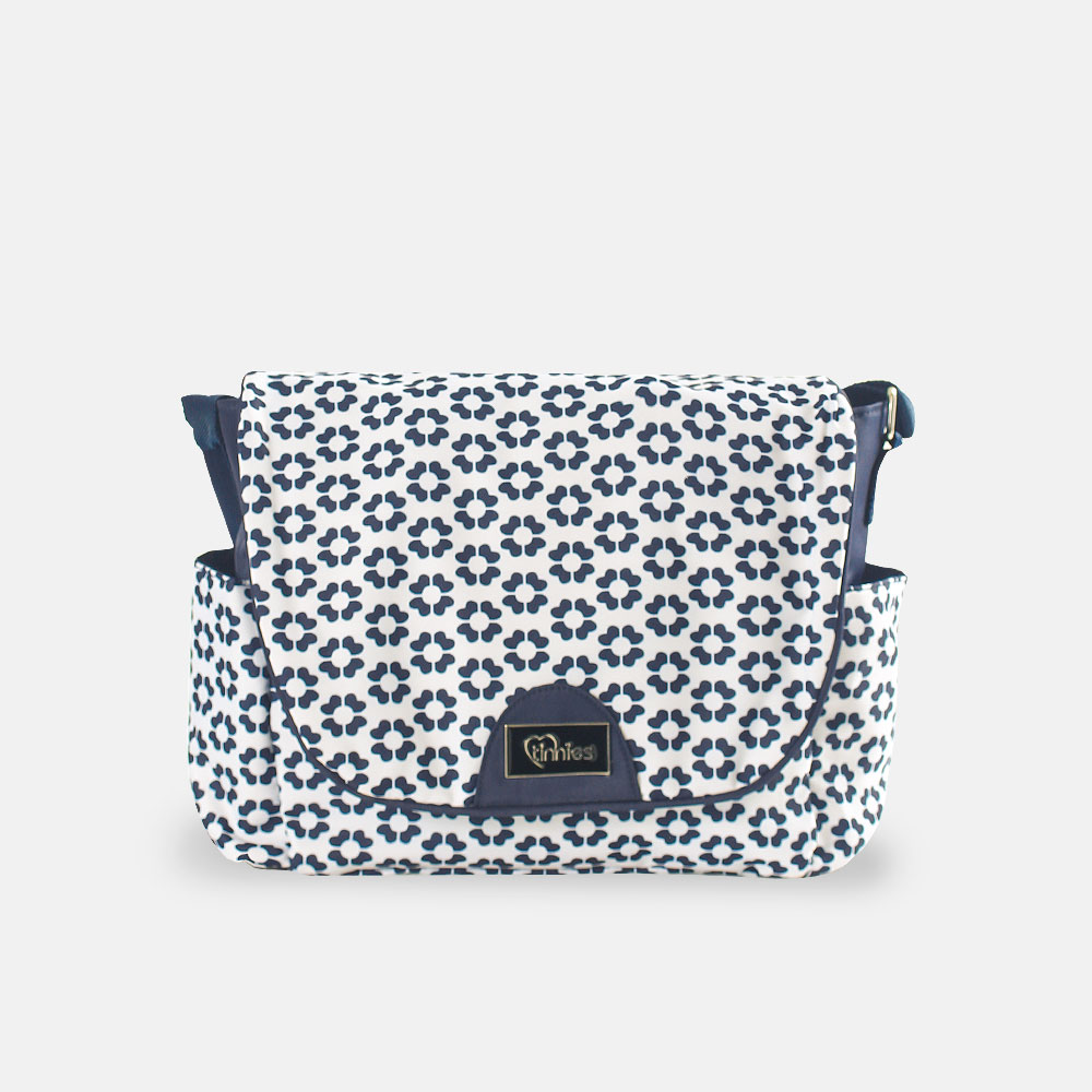 Tinnies Baby Diaper Bag Navy Floral