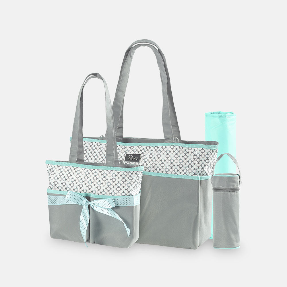 Tinnies Baby Diaper Bag Set Textured