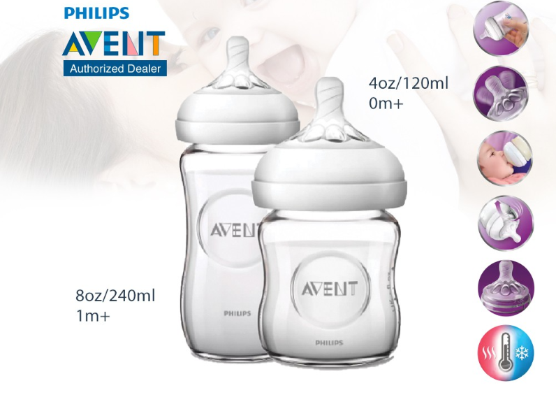 Philips AVENT Baby Natural Glass Bottle