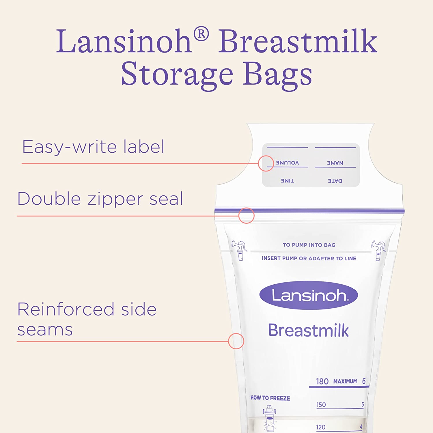 Lansinoh - Breastmilk Storage Bags (50 Count)