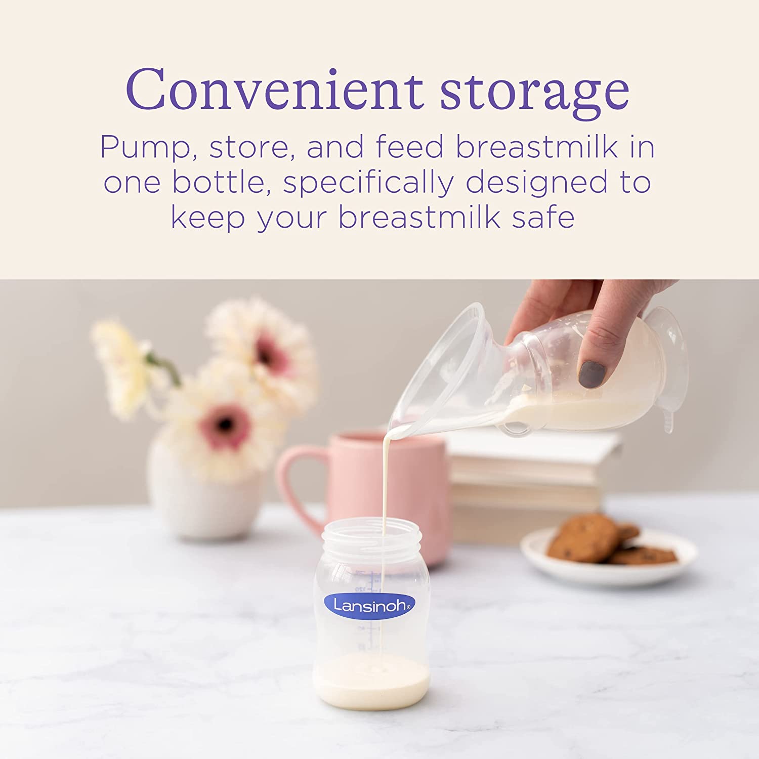 Lansinoh - Breastmilk Storage Bottles (Pack of 4)