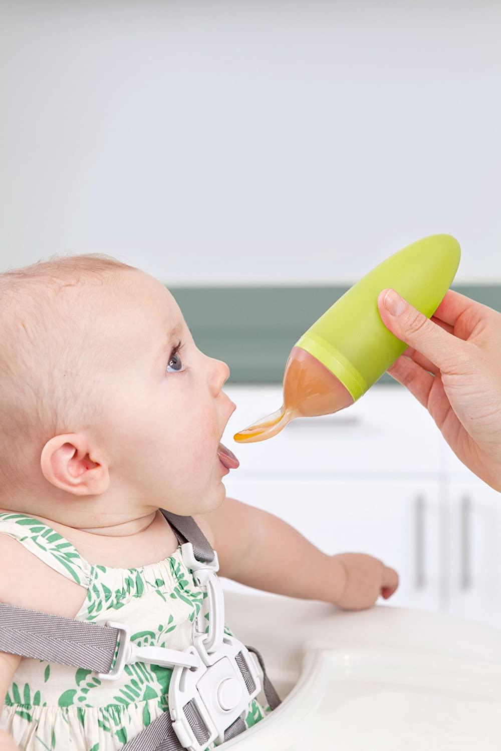 Boon - Squirt Silicone Baby Food Dispensing Spoon - Green