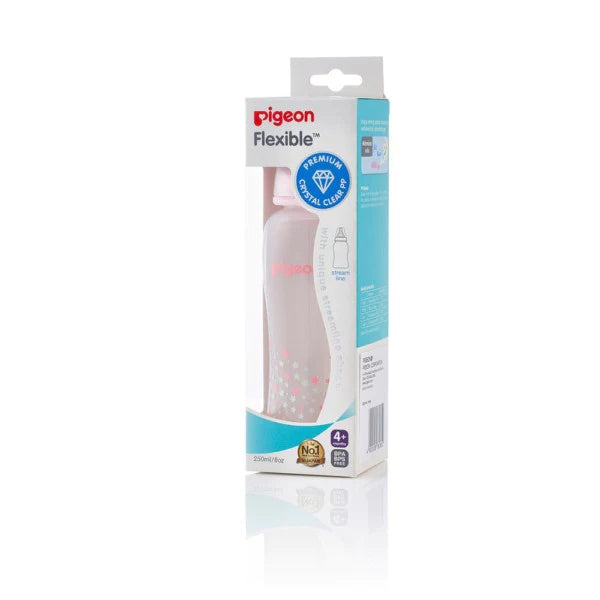 Pigeon Pp Stream Line Printed Bottle 250Ml Pink