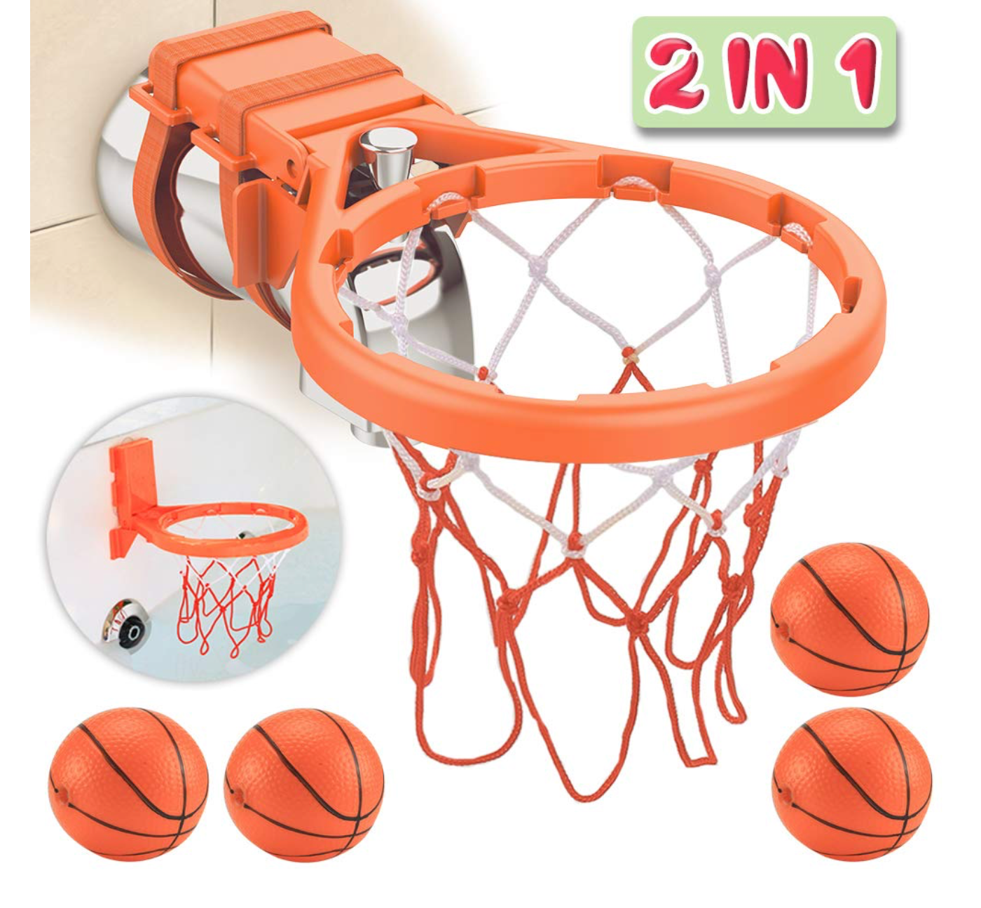 Basketball Hoop &amp; Balls Playse Bath Toy
