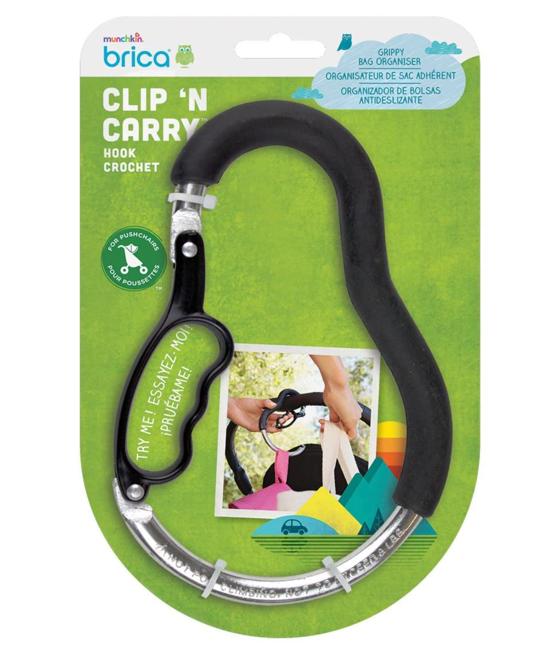 Munchkin - Brica Clip & Carry Pushcahir Hook