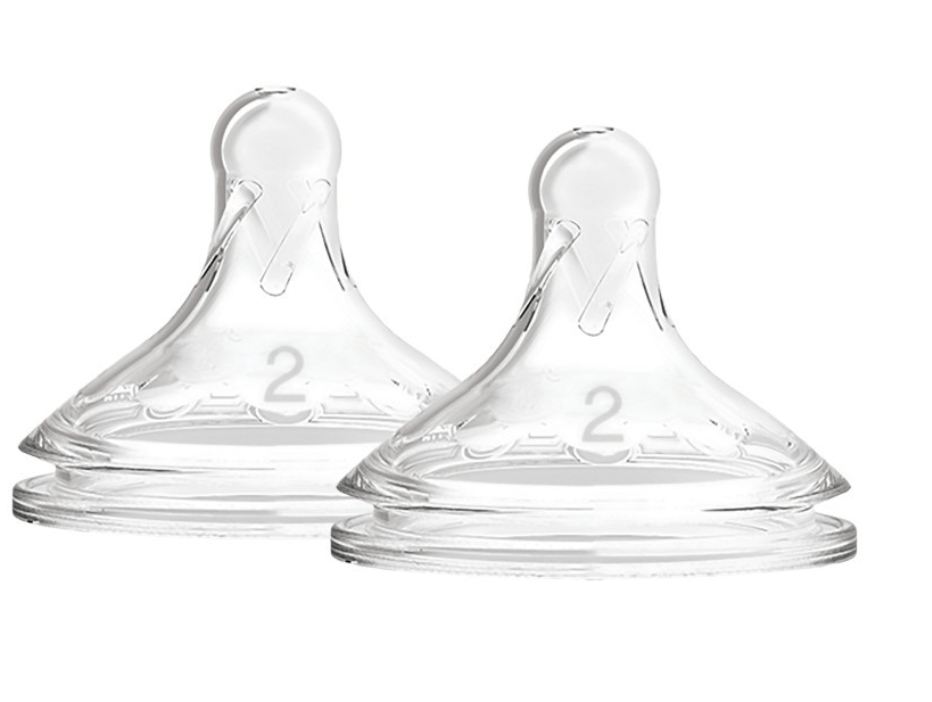 Dr Brown's Level 2 Silicone Wide Neck Nipples (2pk)