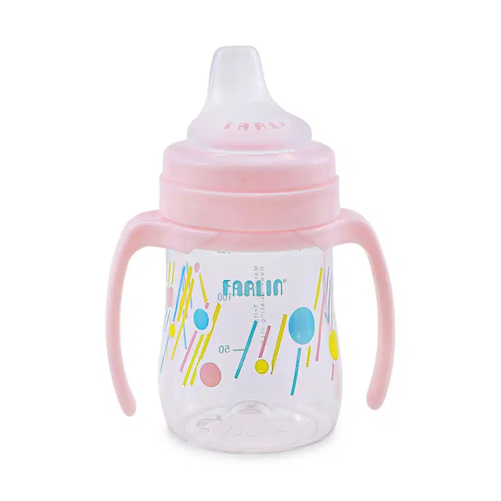 Farlin Straw Drinking Cup Stage 3 – Pink